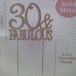 NEW 30th Cake Topper