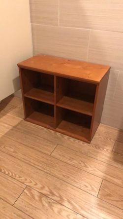 Small 4 Cubby Wood Cabinet 