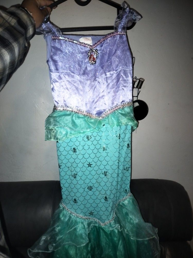 DISNEY Lil Mermaid Dress - USED Halloween Costume