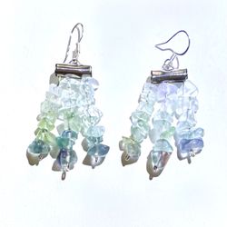Genuine Ombré Gemstone Earrings