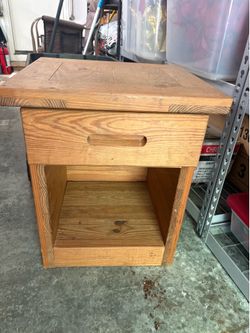Free Queen Bed frame and night stand
