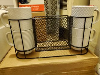 4 Set Mug & Napkin Holder