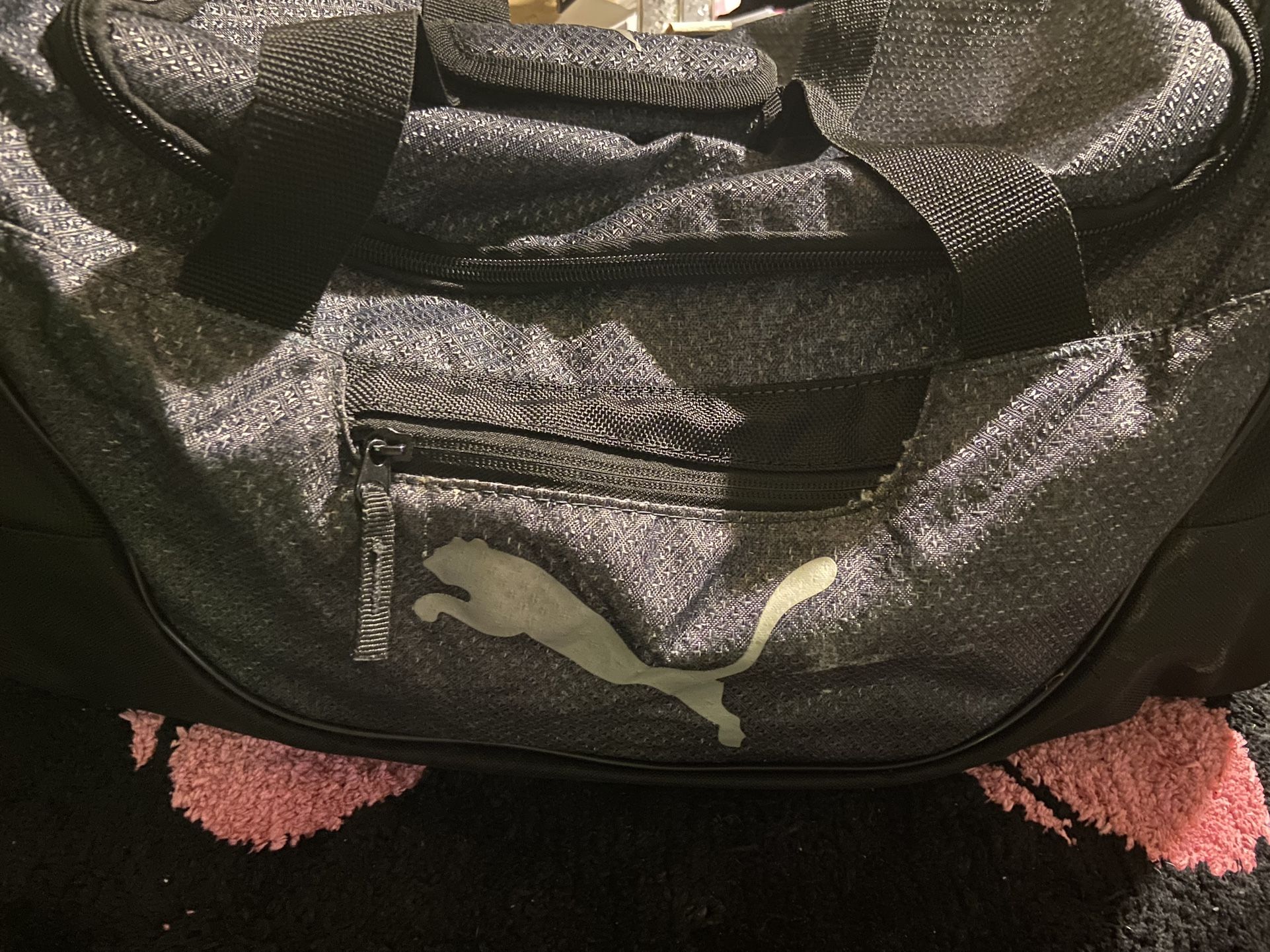 Pre Love In Good Condition Puma Bag Black, And Gray In Color