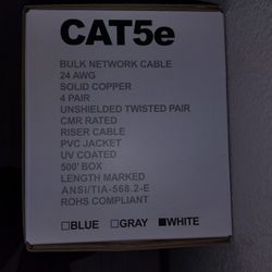 CAT5e Network Cable (2 boxes 500 ft each)