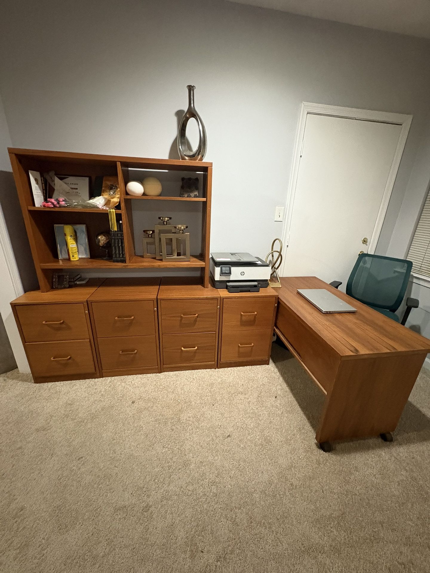 Mid-century Modern Scan Teak Office Furniture 