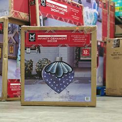 Infinity Ornament Christmas Decor Silver