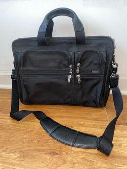 Tumi 26141D4 Alpha Black Ballistic Nylon Expandable Laptop Briefcase Bag Travel