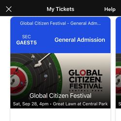 Global Citizen GA Ticket