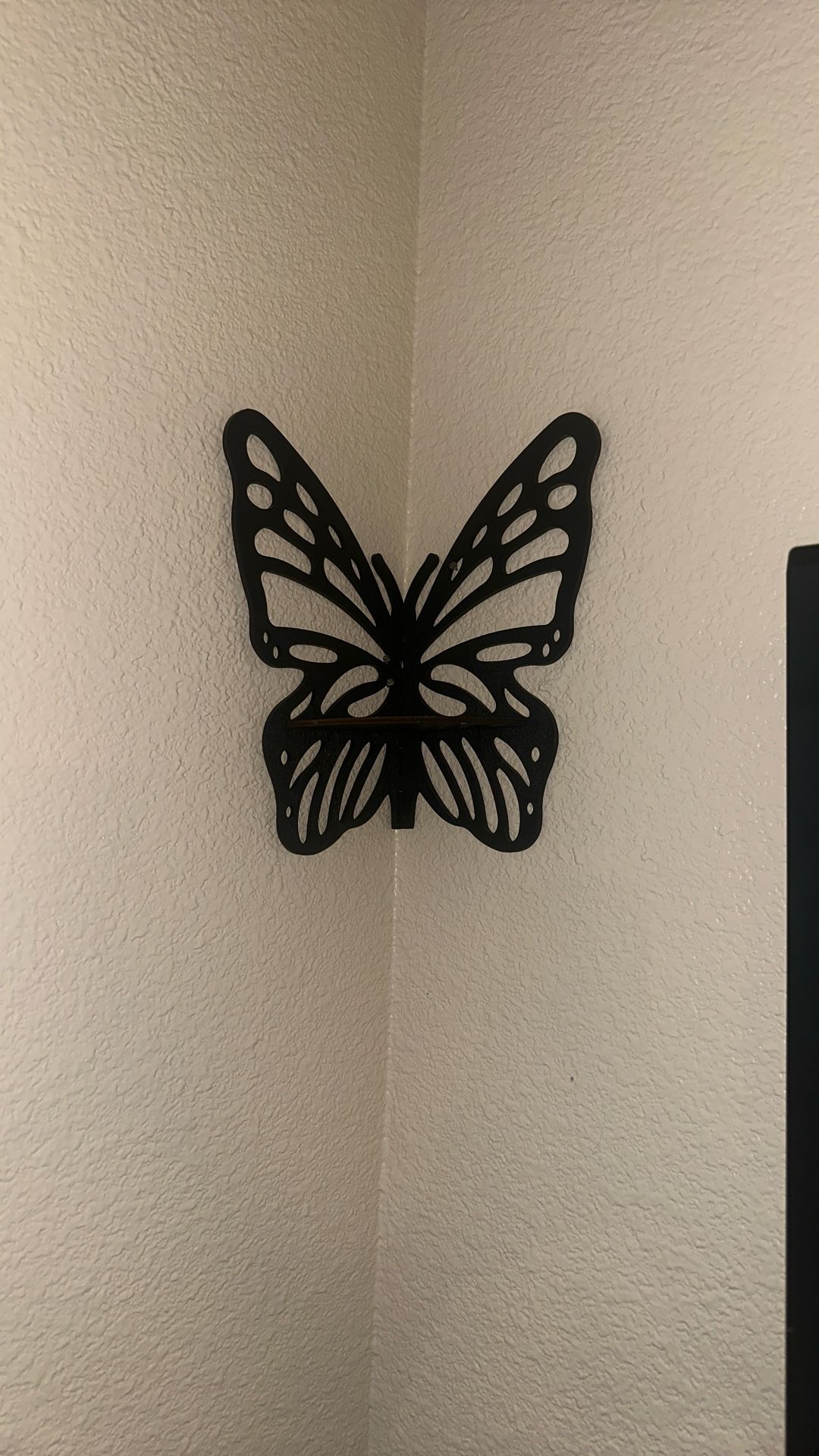 Wooden Butterfly Corner Shelf