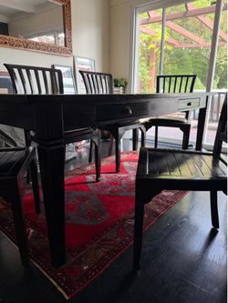Beautiful HD Buttercup Solid Mango Wood Dining Table + Chairs