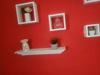 Clock, wall shelf decoration