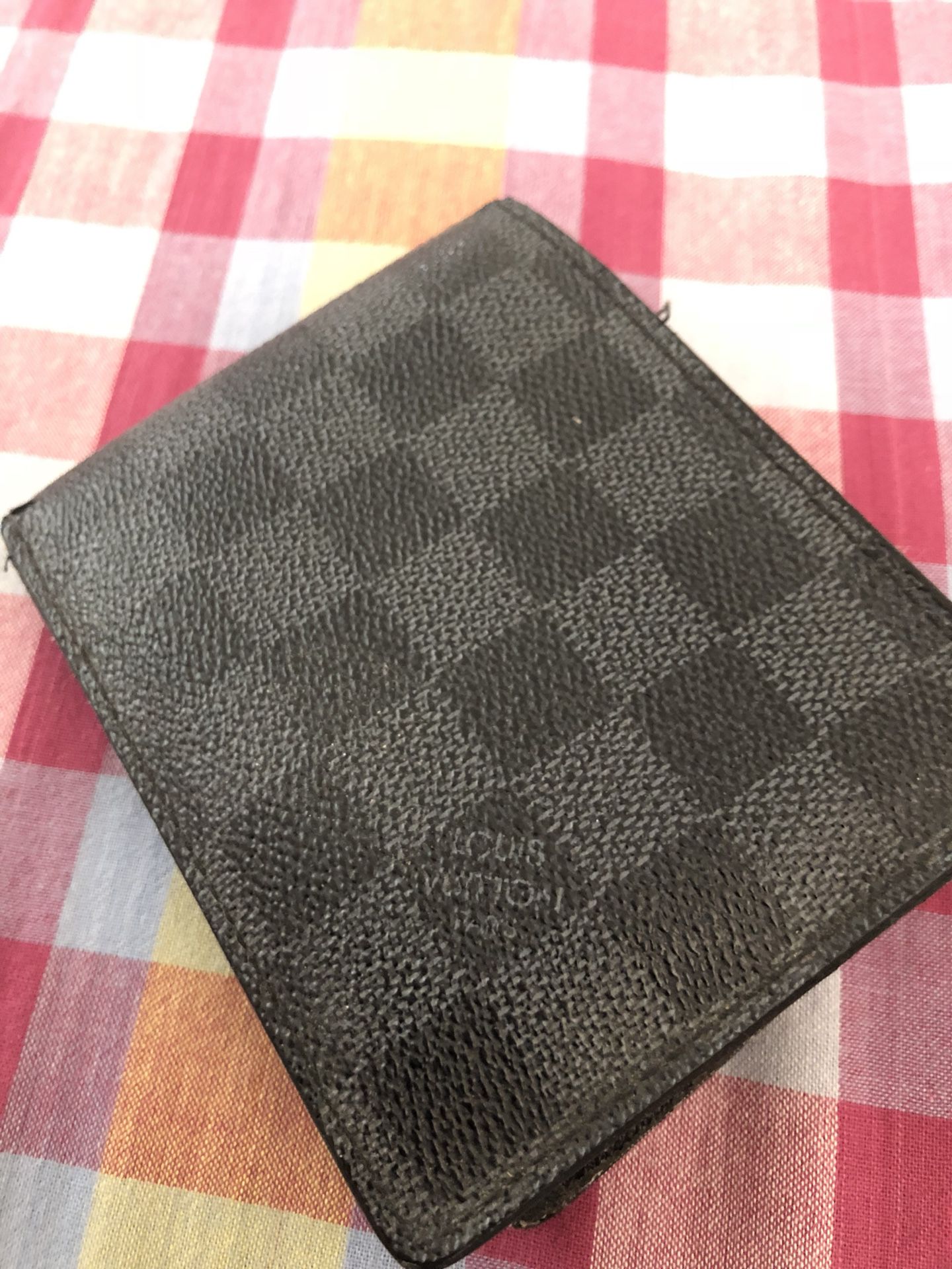 Louis Vuitton men's black grey checker wallet - clothing & accessories - by  owner - apparel sale - craigslist