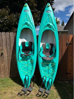2 x 11 FT Kayaks with Car Roof Rack – $329 for Both