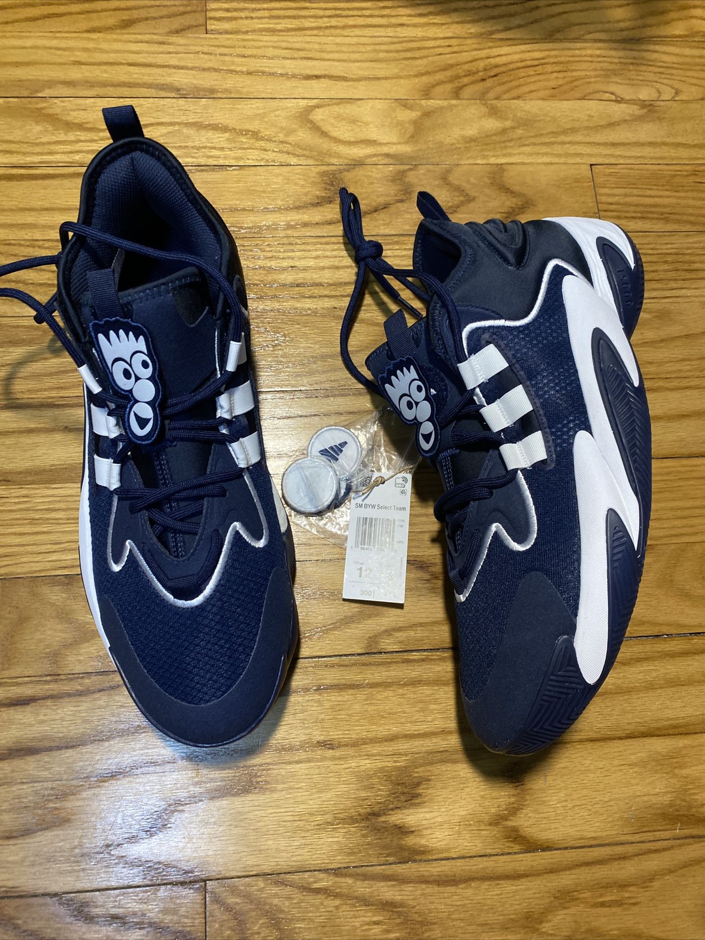 Adidas sm byw select Team Men’s Size 12 New No Box Dark Navy Blue & White