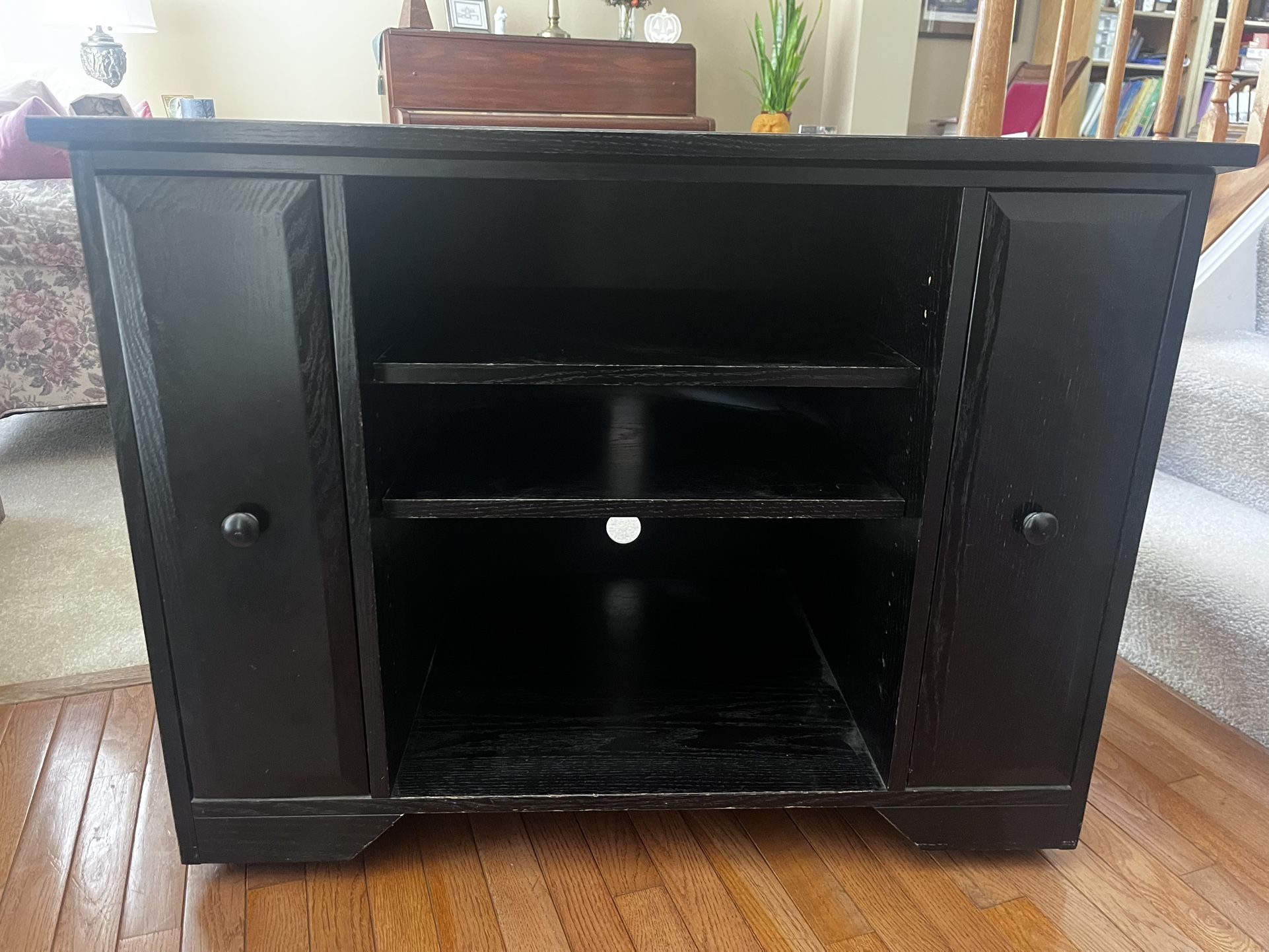 TV Stand, Black Oak