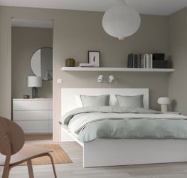 IKEA MALM QUEEN white bed frame