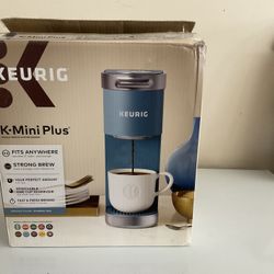 Keurig K-Mini Plus single-serve K-cup pod coffee maker in Evening Teal color