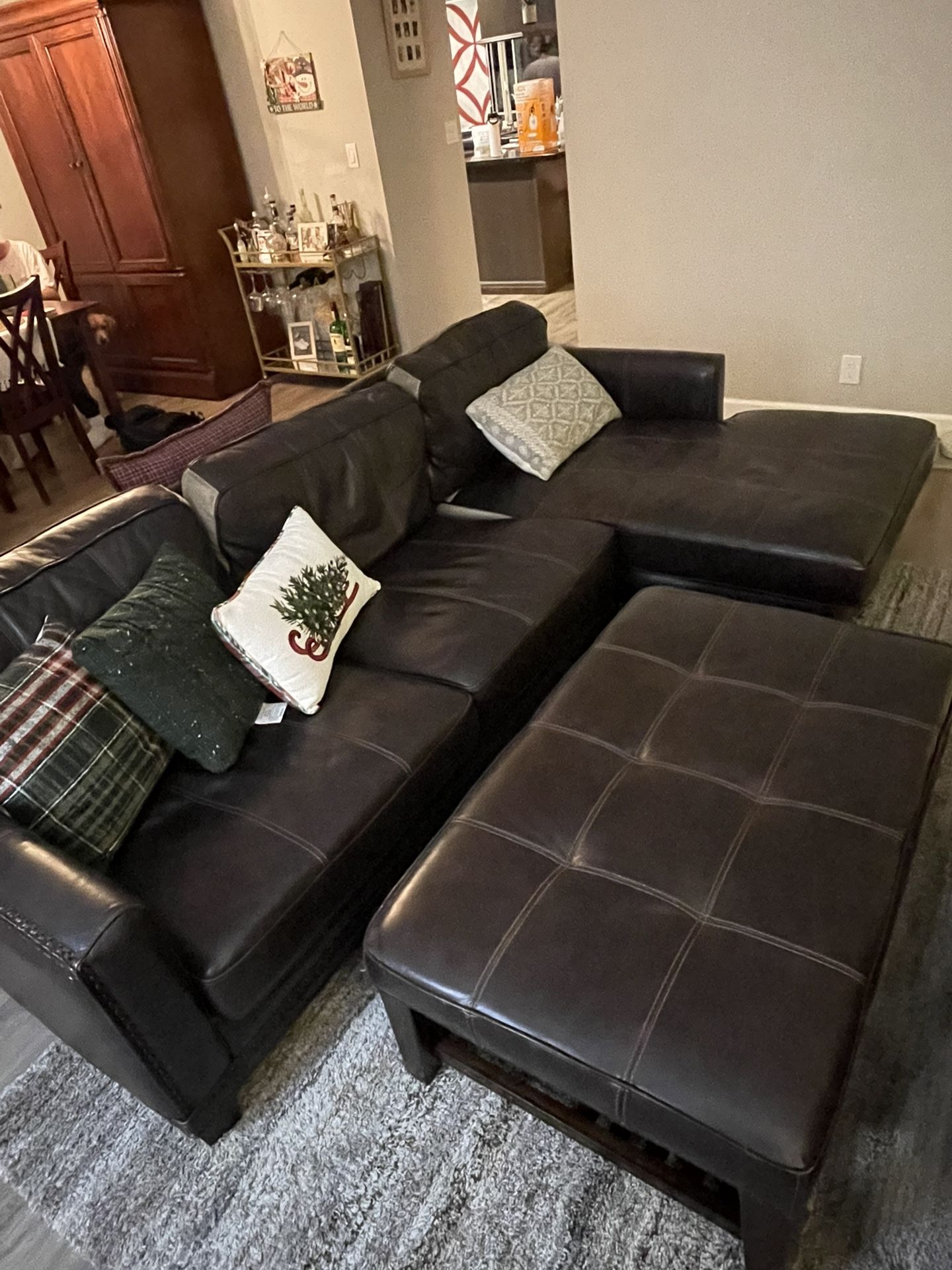 Beautiful brown leather Couch