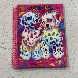 Lisa Frank Spotty Dotty Dogs Dalmatian Agenda Spiral Note Book Folder Planner Undated unused Agenda planner address book Spiral bound notebook Lisa Fr