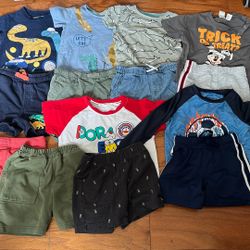 Lot Of 14pcs Baby/Toddler Boy Size 2T Summer Clothes Next T-shirts Shorts Active Wear M&S Old Navy Oshkosh Carter’s H&M