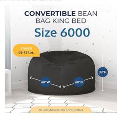 6 ft Bean Bag Chair 