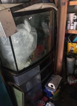 90 gal bow front reef ready tank by oceanic with stand