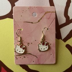 Delicate *bow bling* Hello Kitty earrings