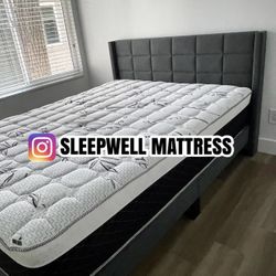 New Queen Bed Frame With Mattress