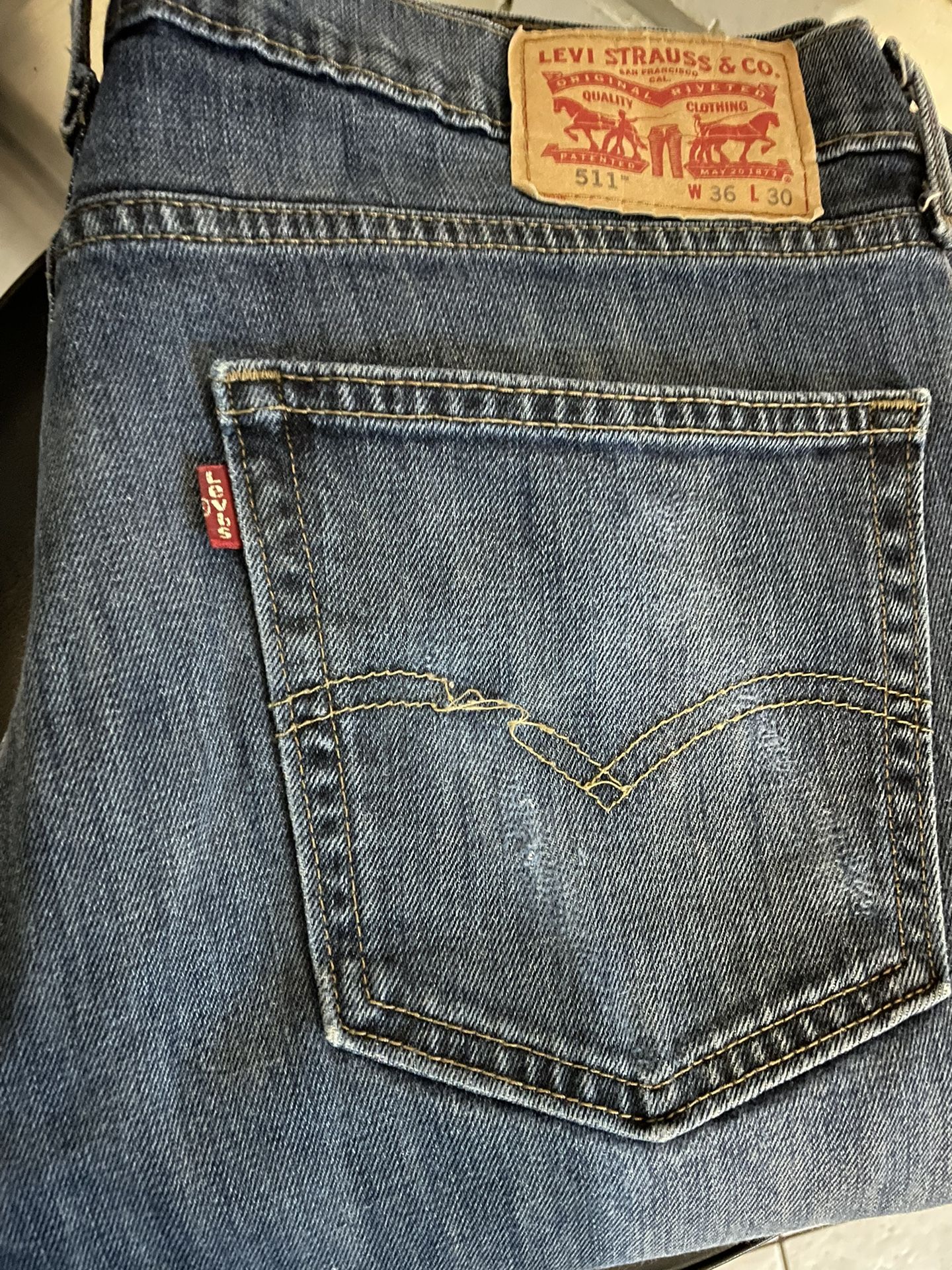 Two Pairs Of Men’s Levi Jeans, Size 36/30 And 36/32 