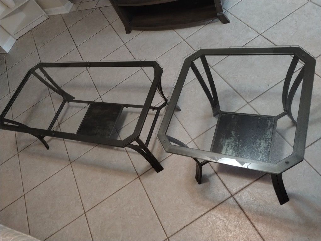 Glass Coffee and End Tables 