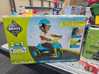 New Huffy 2-n-1 6V Electric or Pedal Trike