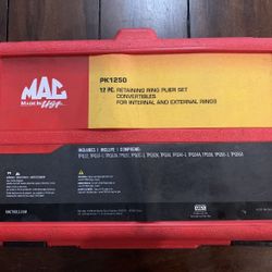 Mac Tool 12pc Snap/Retaining Ring Pliers Set