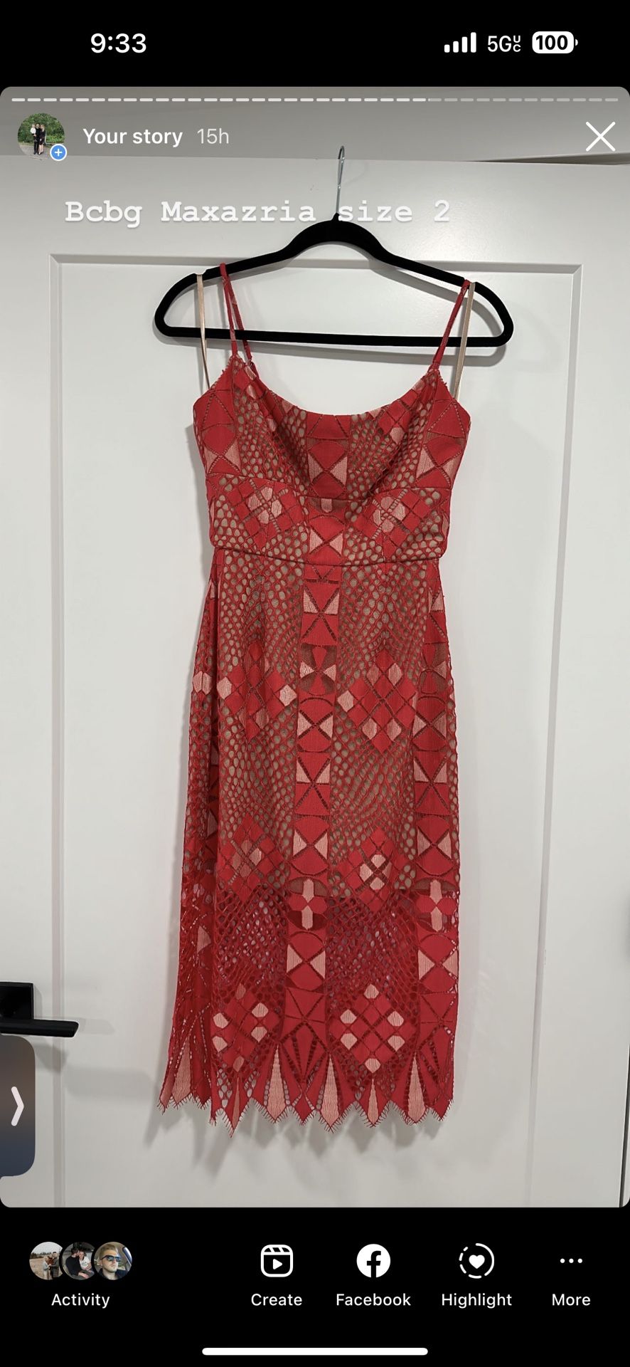 Bcbg Maxazra Red Dress