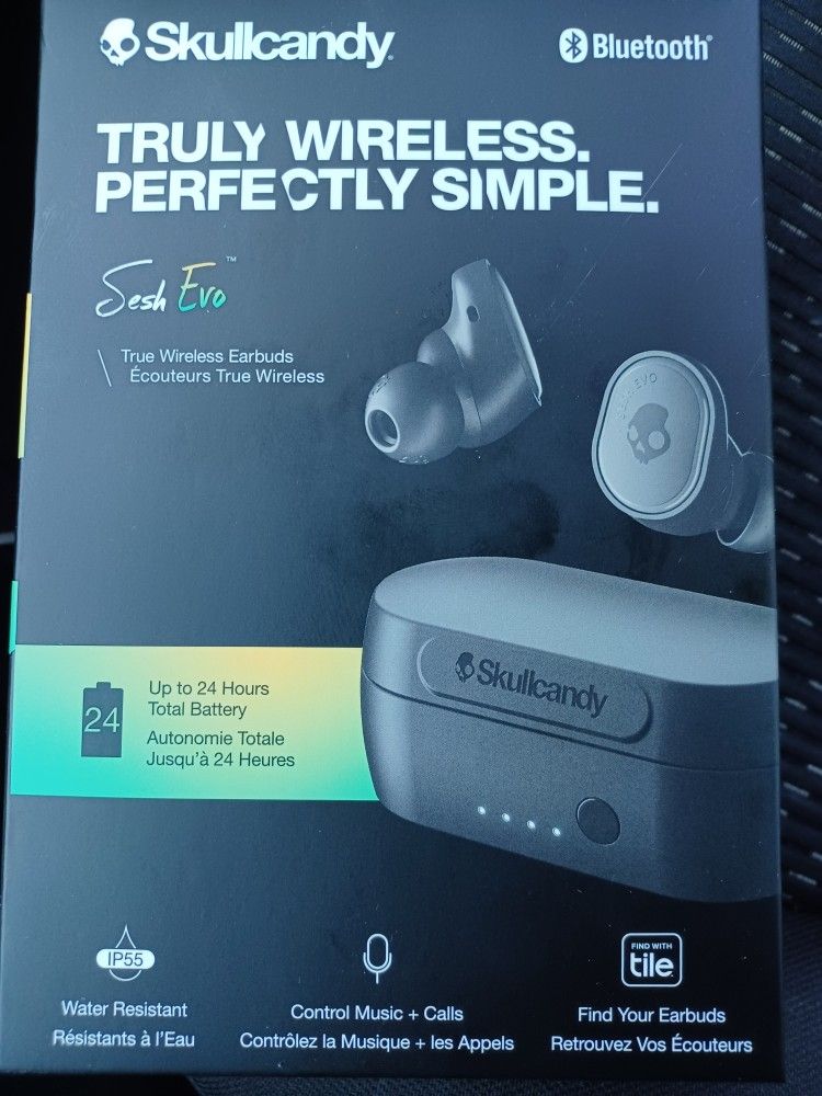 New Skullcandy Truly Wireless Perfectly Simple. Sesh Evo