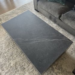 Restoration Hardware Marble Plinth Coffee Table 
