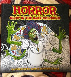 Horror glow in the dark coloring book new