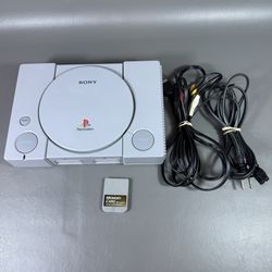 Playstation 1 Console PS1 System w/ Cords & Memory Card Tested & Working
