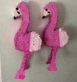 New 2 pink flamingo piñata party decor decoration hanging paper birthday