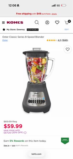 Oster 8speed blender