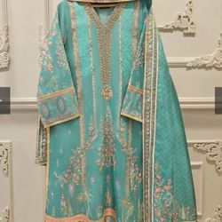 Agha noor silk 3 piece 