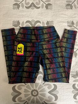 Zumba Wear Black Multicolor Logo Leggings