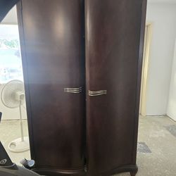 Beautiful Matching Dark Wood Furniture Set – Armoire + Dresser – $450 for both (OBO)