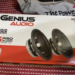 New Pair 8” Genius Audio Bullet Midrange Speakers $70 Per Pair 