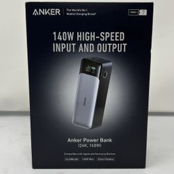Anker Power Bank (24000mAh, 140W, 3-Port) Black