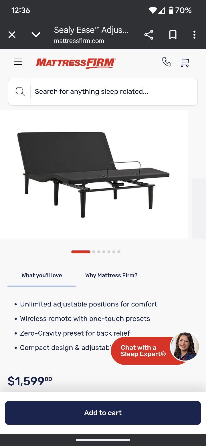 Sealy Adjustable King Size Base