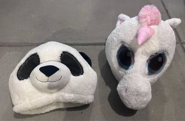 Panda and Unicorn Plush Heads $10 each