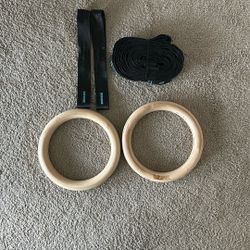 GRIP GENIE Wooden Workout Rings 