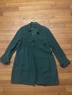 Banana Republic Forest Green Belted Trench Coat