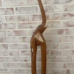Vintage Wooden Handcrafted Elephant Figurine 