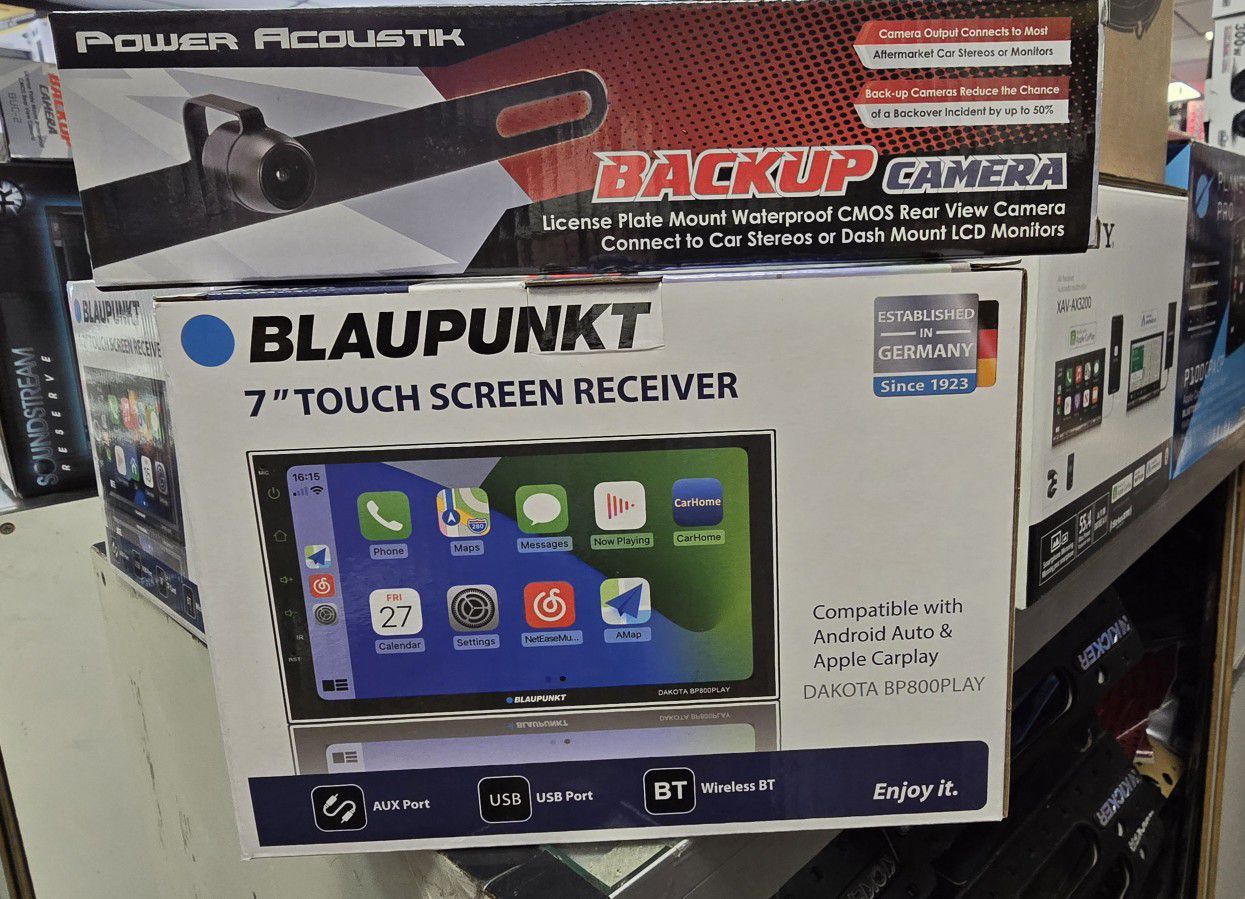 DoubleDin Blaupunkt 7" Touchscreen RECEIVER + FREE BackupCamera